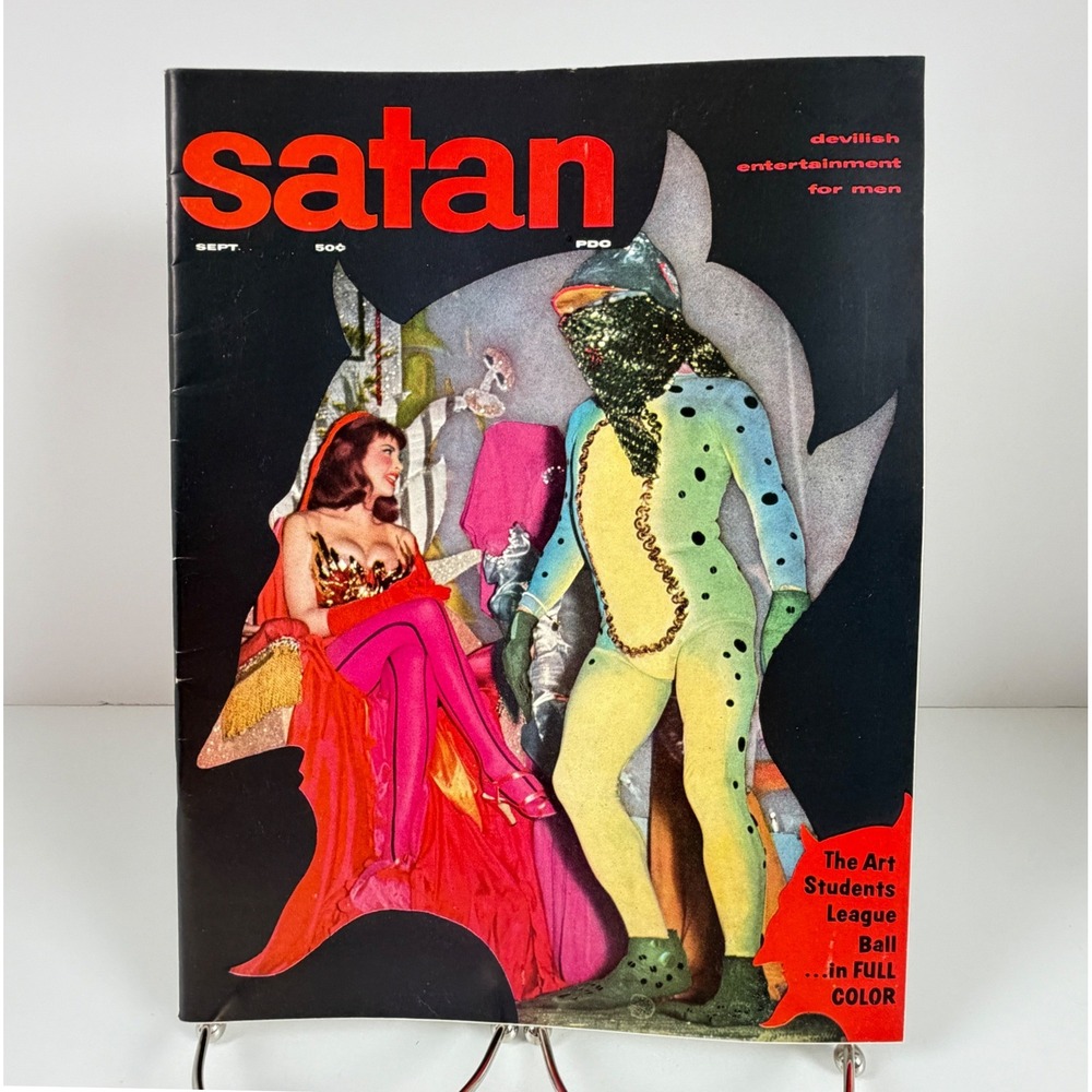 Vintage Satan Magazine Vol 1 No 6 September 1957 Students League Ball